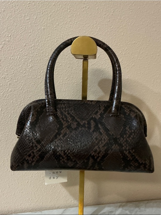 a new day Handbags - a new day Black and Brown Snake-Embossed Top-Handle Satchel 🤩